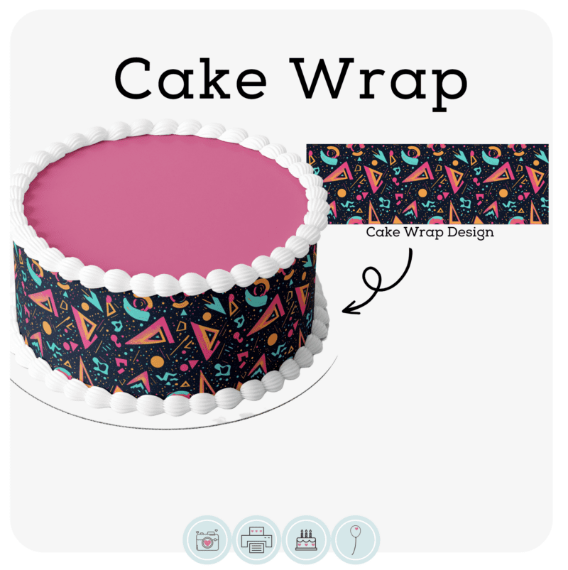 Cake Wrap | vibrant retro wrap Pattern